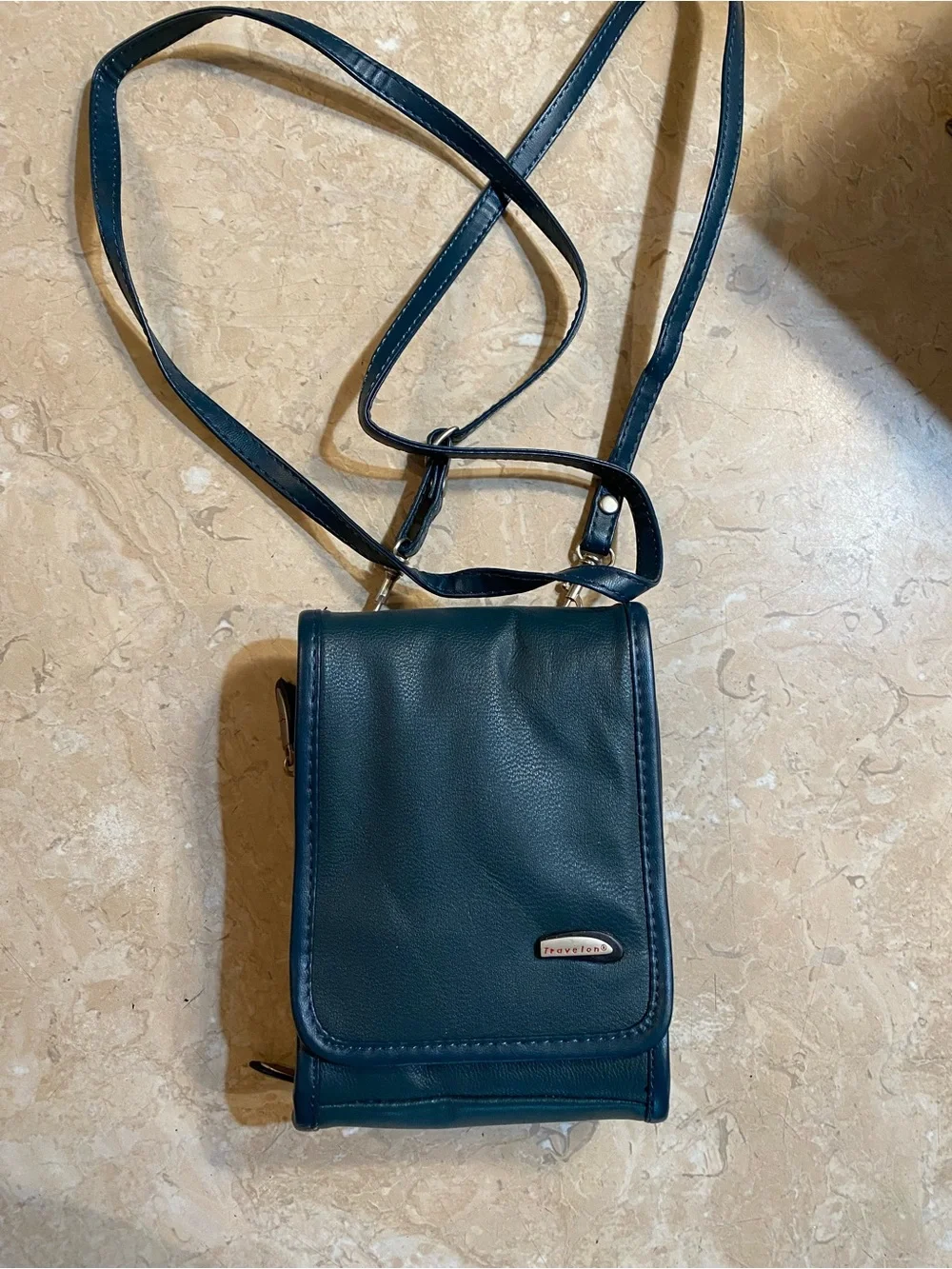 Travelon Dark Teal Crossbody Phone Pouch